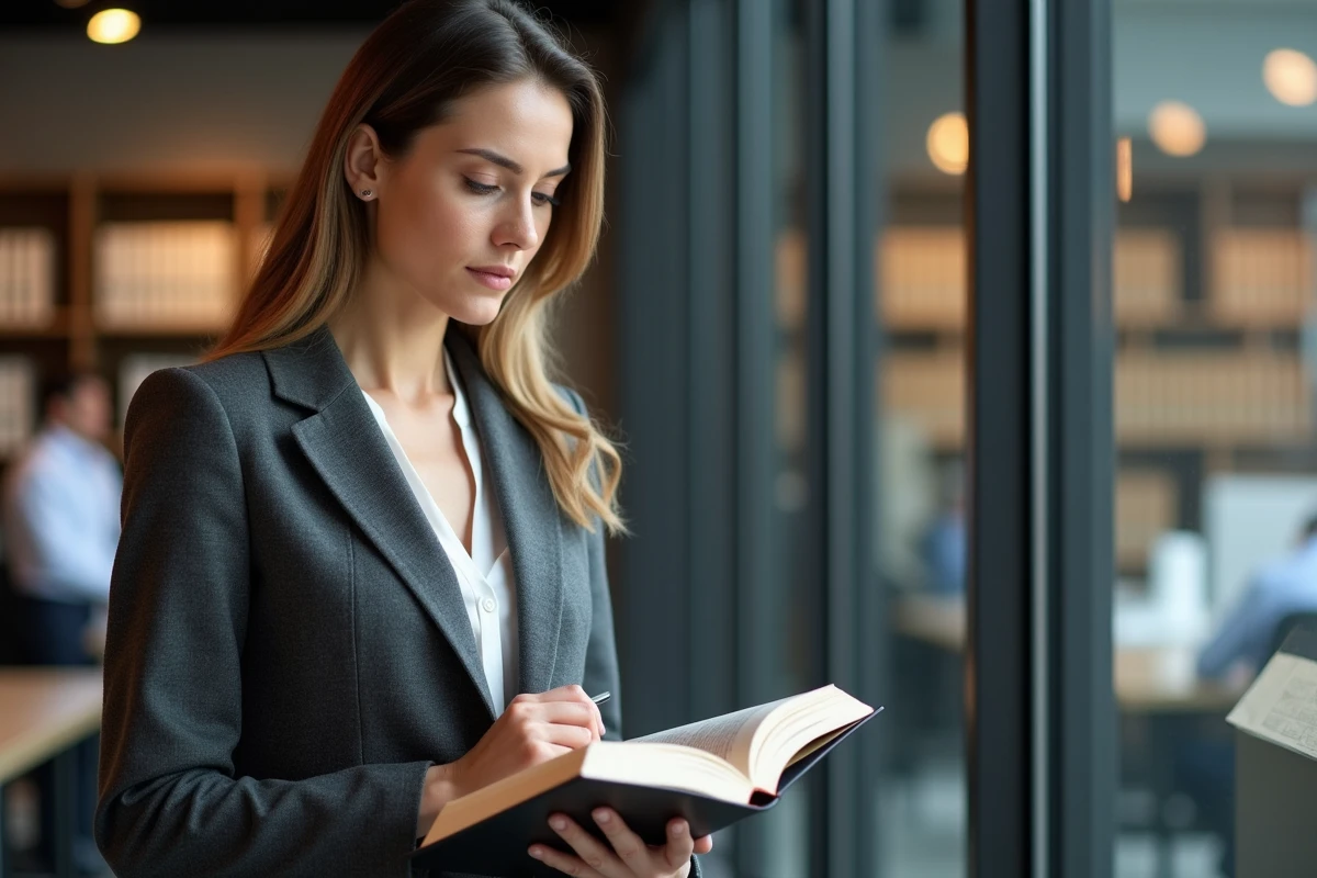 Avocate consultant le Code civil français sur les articles relatifs à la garantie d'éviction et aux responsabilités du vendeur