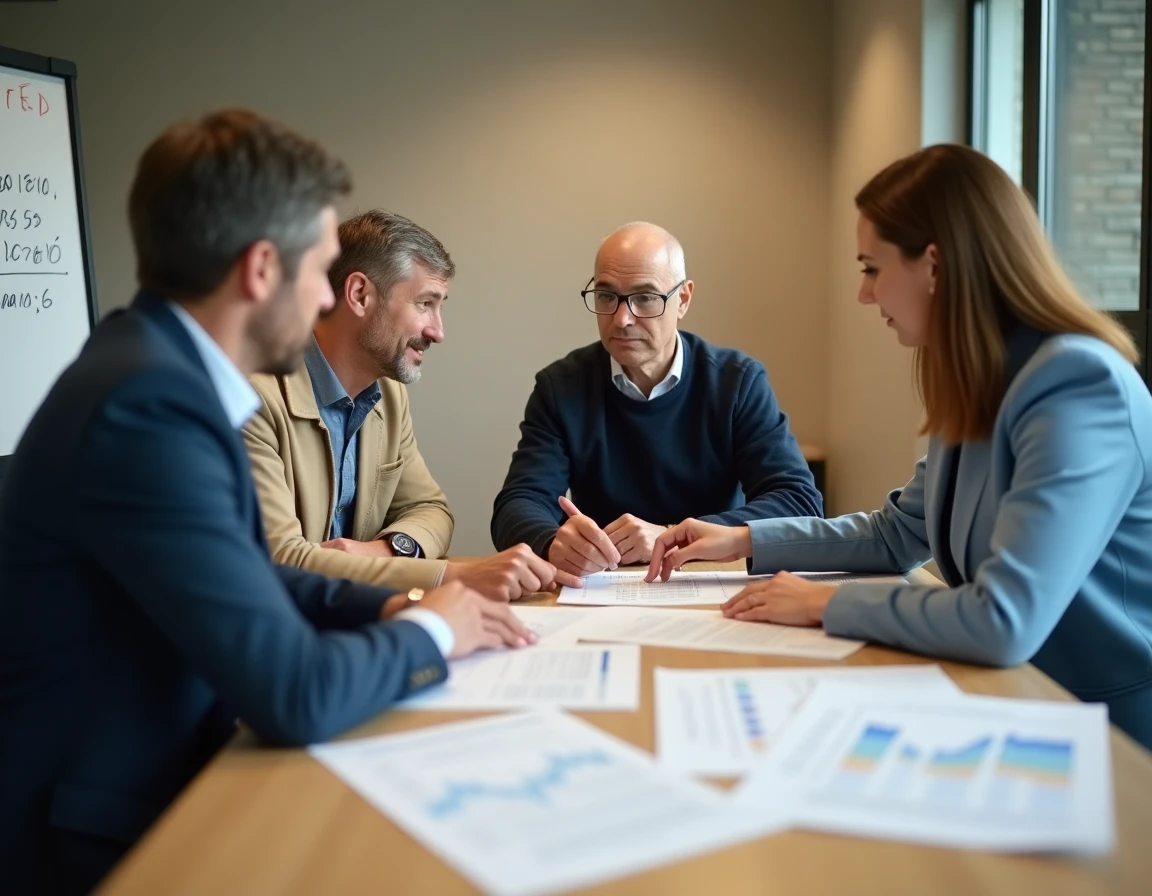 Réunion de copropriétaires étudiant les tarifs et conditions d'un contrat de syndic Socorpi